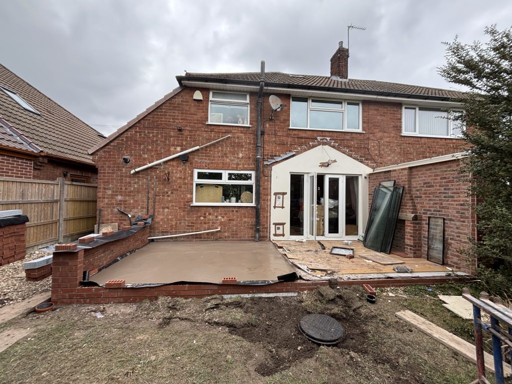 Before conservatory upgrade in Cheslyn Hay
