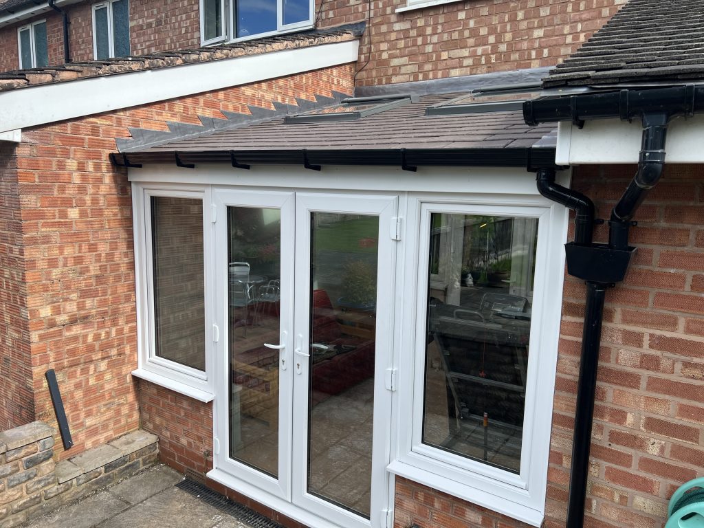 Completed warmer conservatory roof and new frames