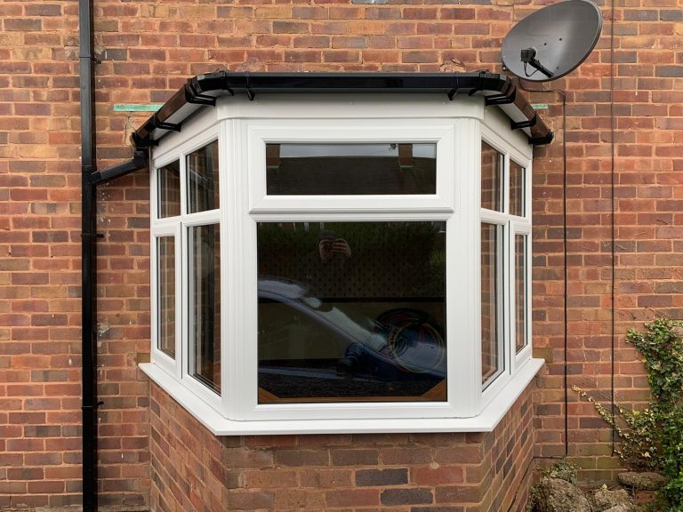White three-sided uPVC bay window installed in Codsall