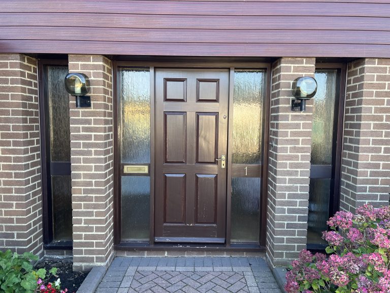 Entrance before rosewood composite door installation in Tettenhall