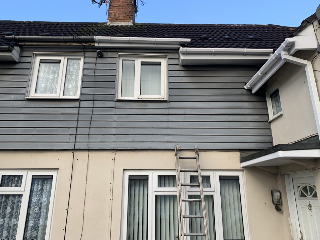 Property before new uPVC cladding was installed in Wolverhampton