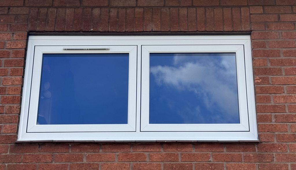 White flush casement uPVC windows fitted by uPVC Houselift in Perton