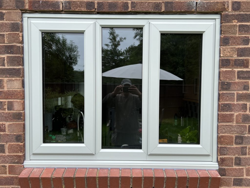 Agate grey uPVC casement window professionally installed in Perton by uPVC Houselift