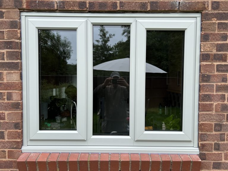 Agate grey uPVC casement window installed by uPVC Houselift in Perton