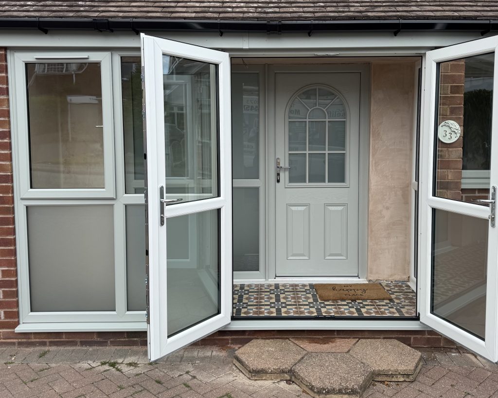 Premium REHAU uPVC French doors and windows professionally installed by uPVC Houselift in Wolverhampton.