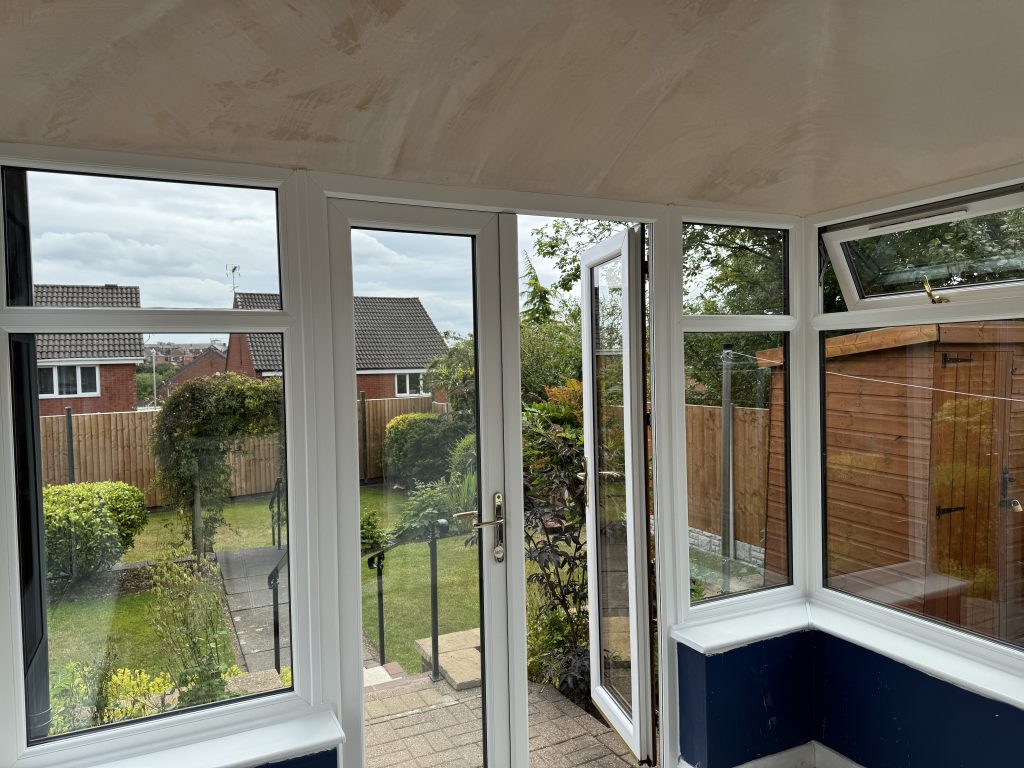 inside view of conservatory roof replacment
